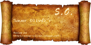 Sauer Olivér névjegykártya